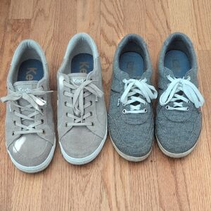 Keds Kids' Beige and Charcoal Sneakers